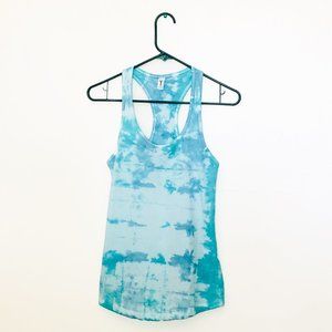 Tie Dye Racerback Tank Top in Blue, Green & Teal